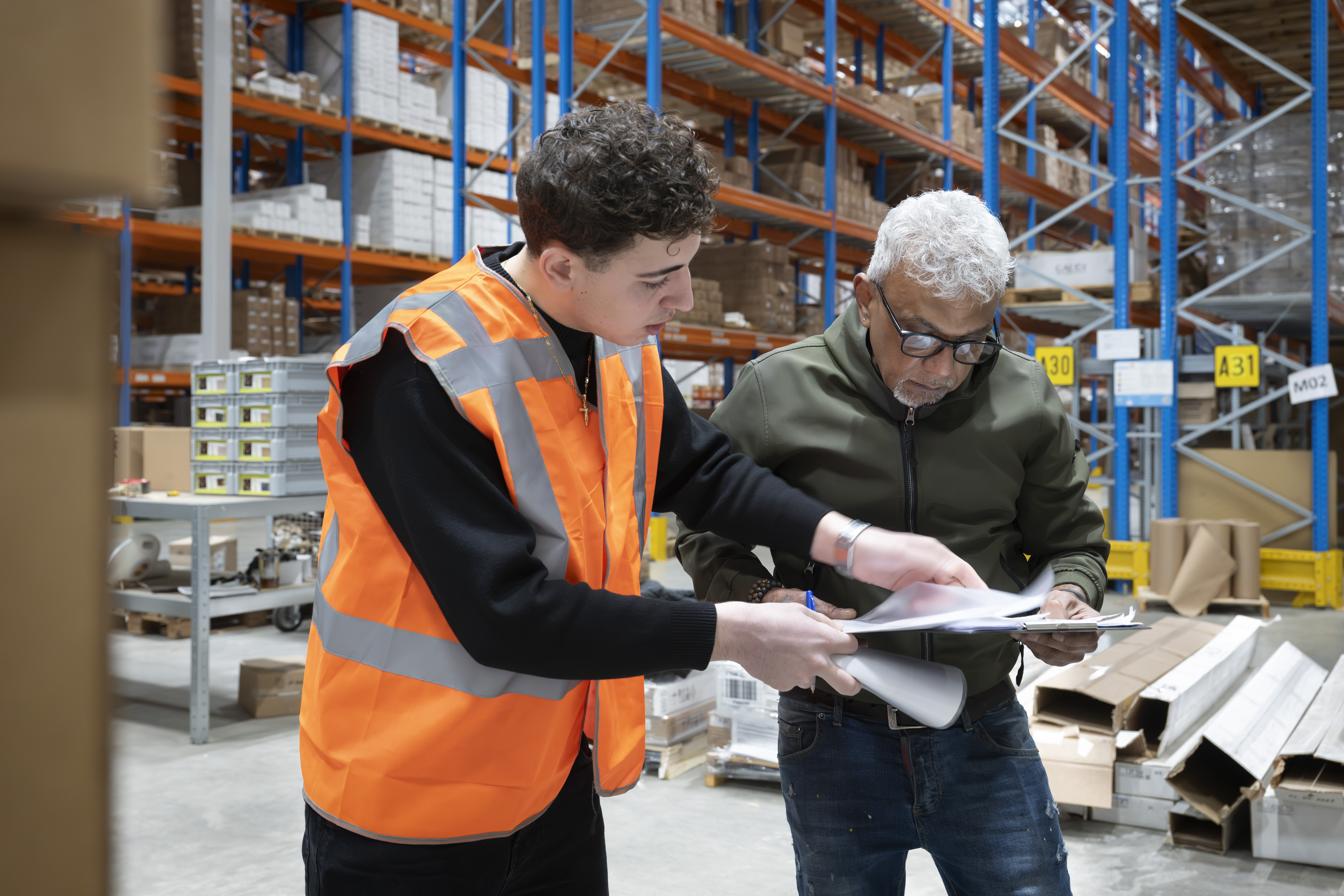 Warehouse operations with structured inventory and storage systems